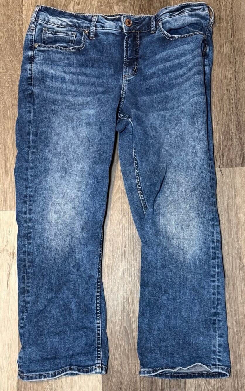 Women's Silver Jeans Co. Blue Suki Capri Size 14/L22.5